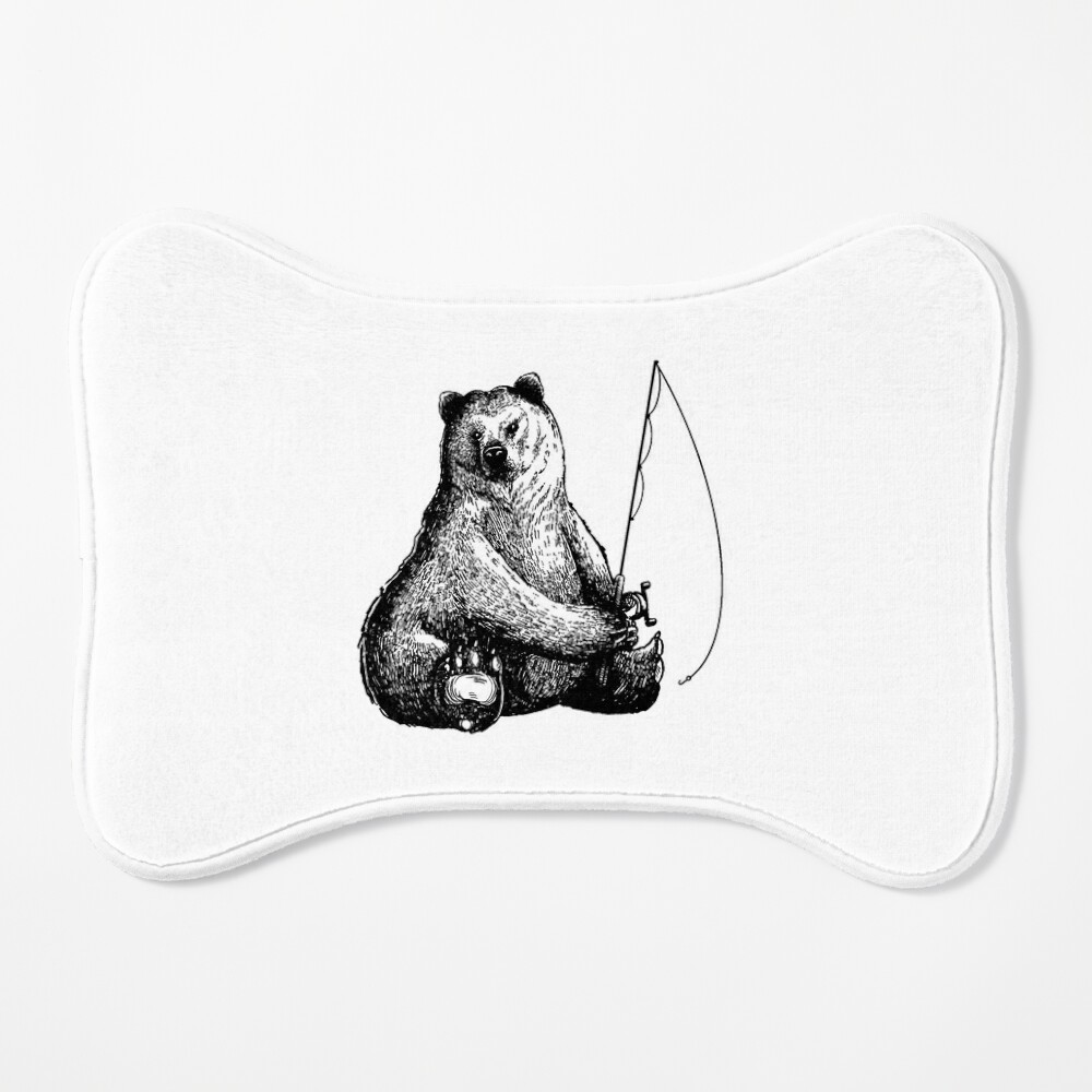 Bear fishing Art Board Print by DerSenat