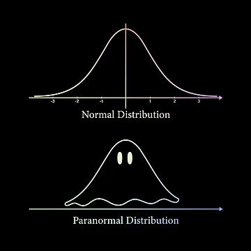 Artwork thumbnail, Normal Distribution, Paranormal Distribution Math Gift by ScienceCorner