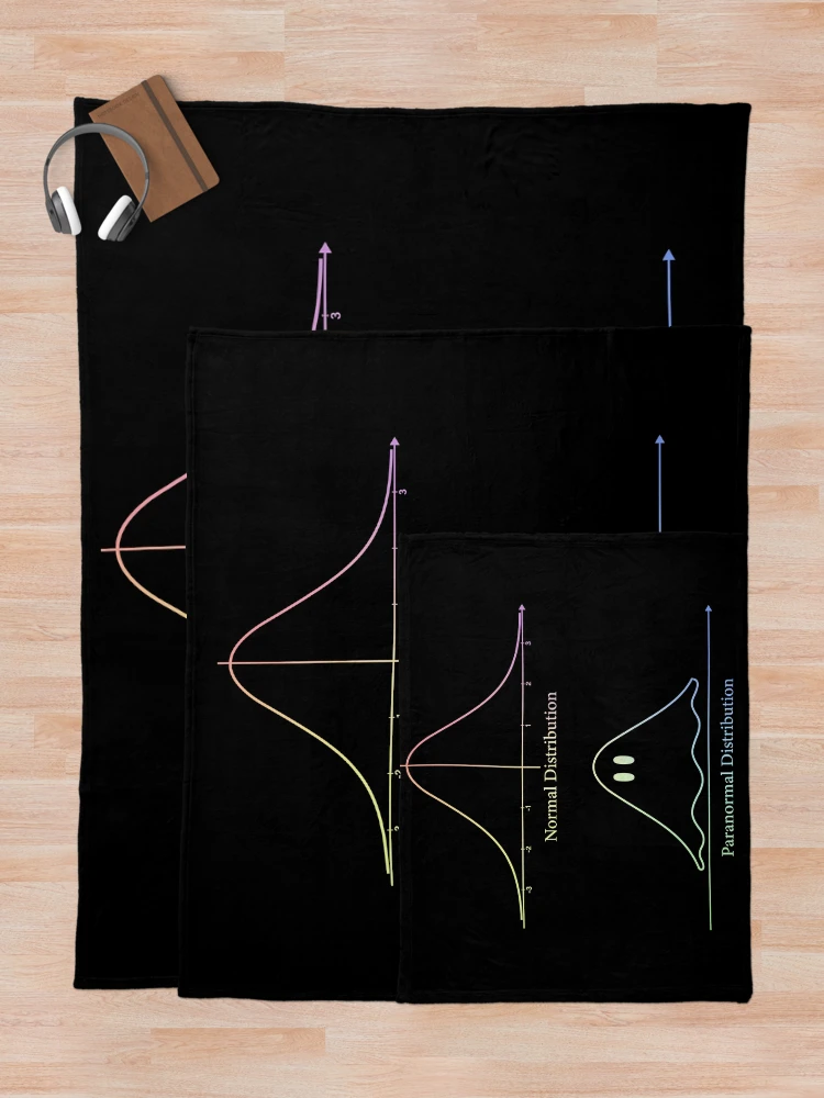 Thumbnail 5 of 6, Throw Blanket, Normal Distribution, Paranormal Distribution Math Gift designed and sold by ScienceCorner.