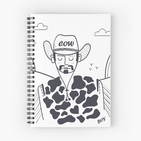Item preview, Hand drawn abstract cowboy in dark slate color designed and sold by Arubi-Art.