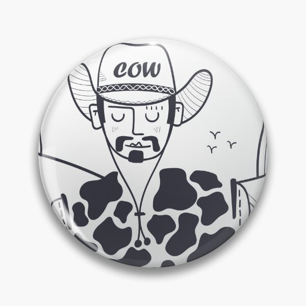 Item preview, Hand drawn abstract cowboy in dark slate color designed and sold by Arubi-Art.