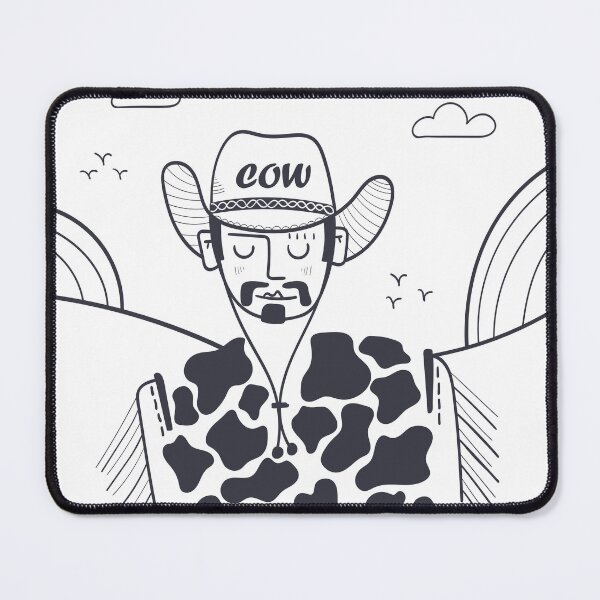 Item preview, Hand drawn abstract cowboy in dark slate color designed and sold by Arubi-Art.