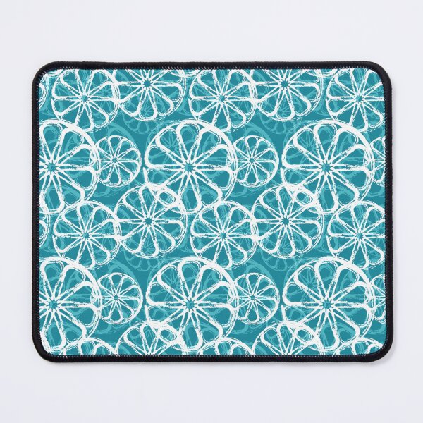 Item preview, Citrus Grove Fruit Slices on Teal pattern designed and sold by DEBORAH DEY.