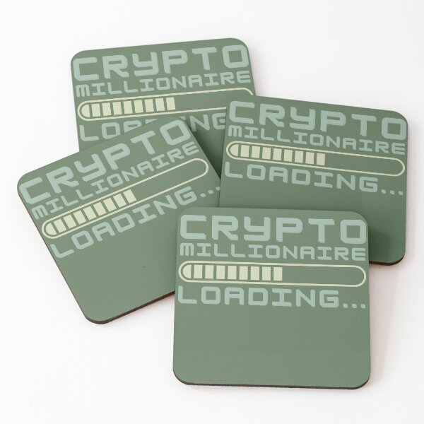 Item preview, Crypto Millionaire Loading Funny cryptocurrency Bitcoin Ethereum designed and sold by AB-NewStyle.