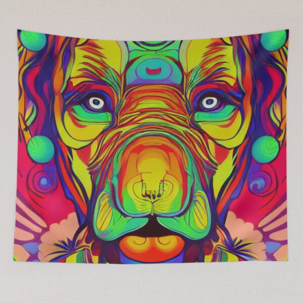 Item preview, Psychedelic Artwork - The Shamanic Dog designed and sold by Mindscyther.