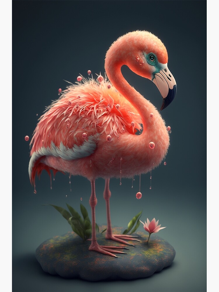 Flamingo With High Leather Boots And Mask Canvas Painting Modern Posters  Animal Wall Art Pictures For Living Room Home Decor