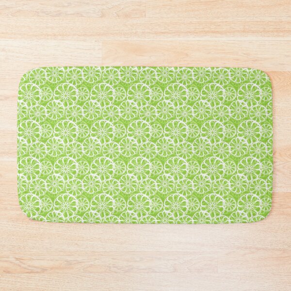 Citrus Grove Lime Slices Bath Mat