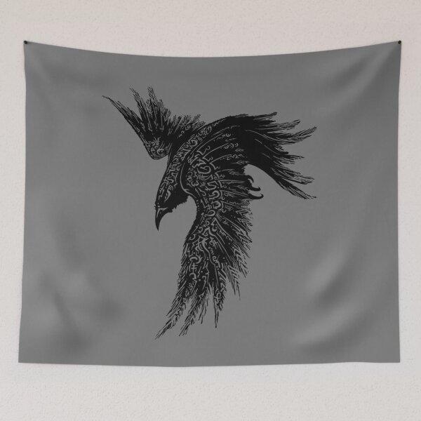 Item preview, Crow Raven Kattegat Viking T-Shirt & accessories for Viking warriors Lover designed and sold by Arty Fun Shop.