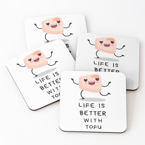 Item preview, Life Is Better with Tofu, Tofu Emoji designed and sold by BanksiaArt.