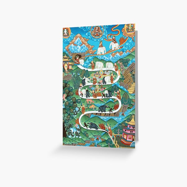 Buddhism Print - The Nine Mental Abidings Samatha Greeting Card