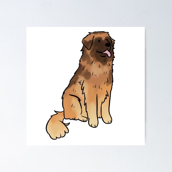 Item preview, Leonberger dog cute illustration  designed and sold by Yarafantasyart.
