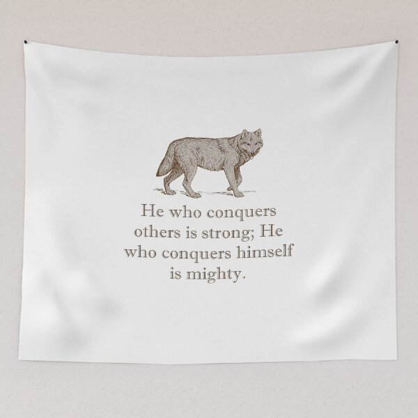 Item preview, He Who Conquers Others Is Strong designed and sold by CrankyOldDude.