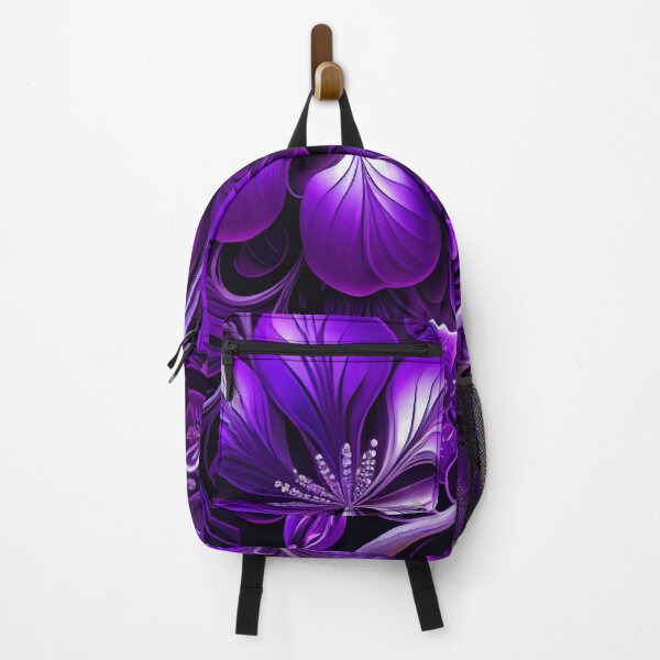 Item preview, Luxury Flowers Abstract Pattern in Gold, White, Violet, Purple designed and sold by HiArtify ❤️.