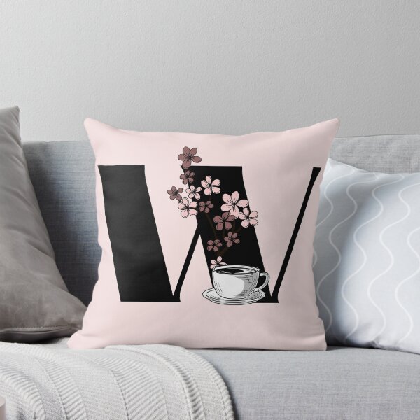 Item preview, Floral Coffee Monogram Letter W designed and sold by Lyssarien.