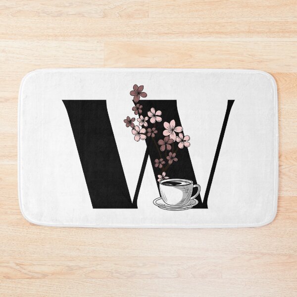 Item preview, Floral Coffee Monogram Letter W designed and sold by Coffee Lifestyle.