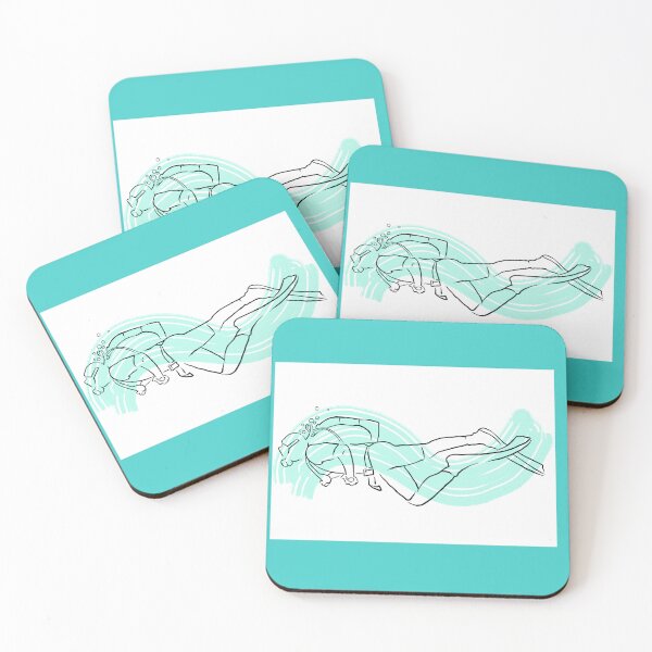 Item preview, Scuba diver in turquoise designed and sold by Lilly-Rune.