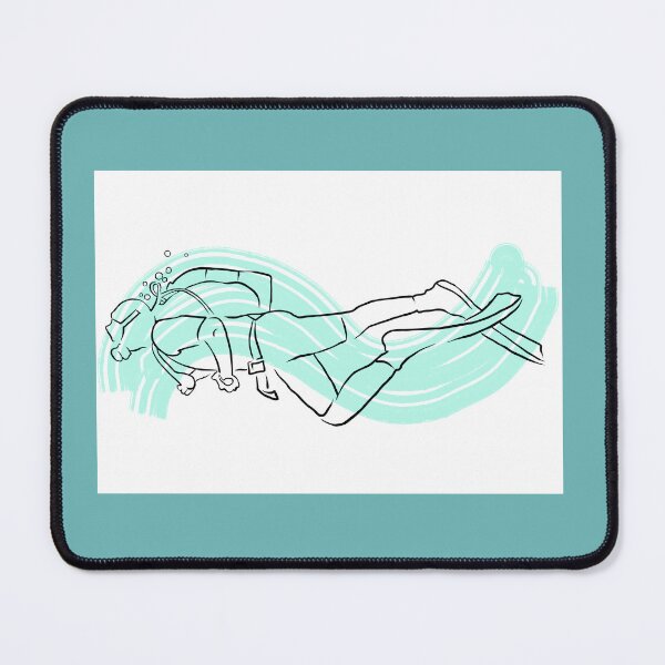 Item preview, Scuba diver in turquoise designed and sold by Lilly-Rune.