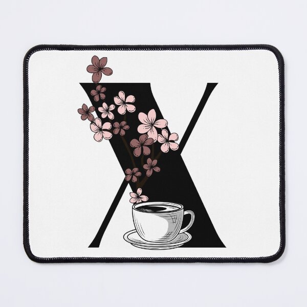 Item preview, Floral Coffee Monogram Letter X designed and sold by Lyssarien.