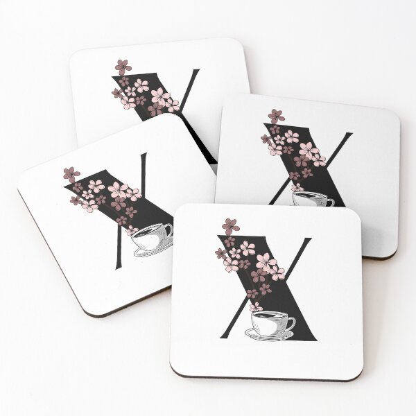 Item preview, Floral Coffee Monogram Letter X designed and sold by Coffee Lifestyle.