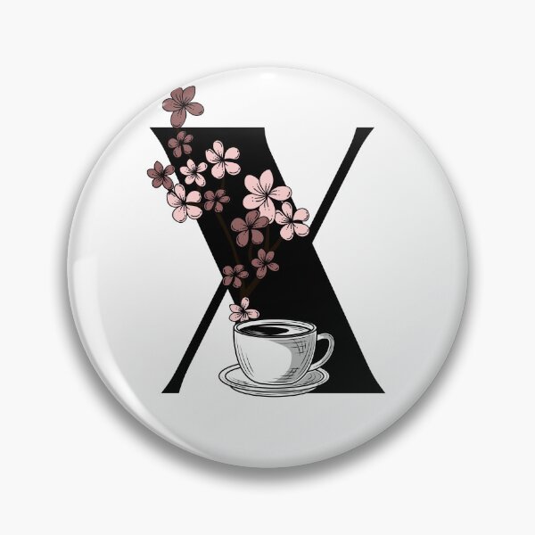 Item preview, Floral Coffee Monogram Letter X designed and sold by Coffee Lifestyle.