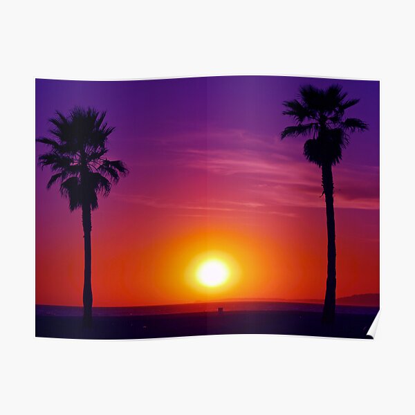Malibu Sunset Poster