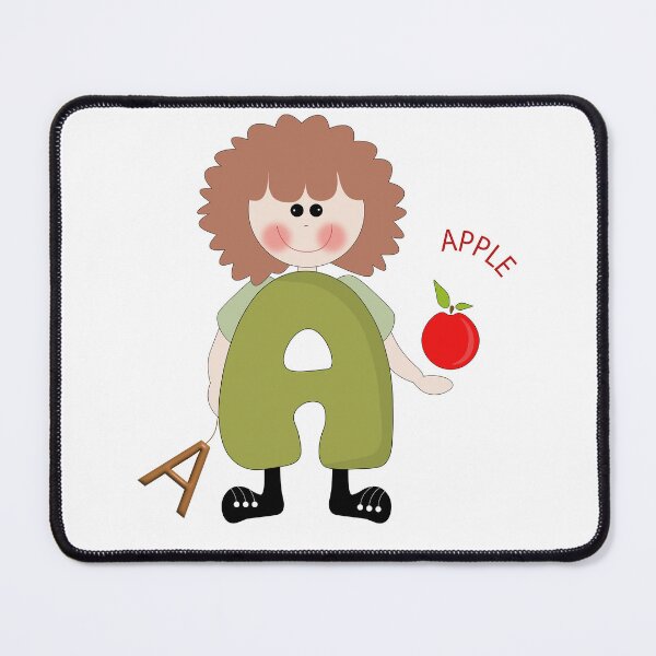 Item preview, Letter A with an apple designed and sold by SunGraphicArt.
