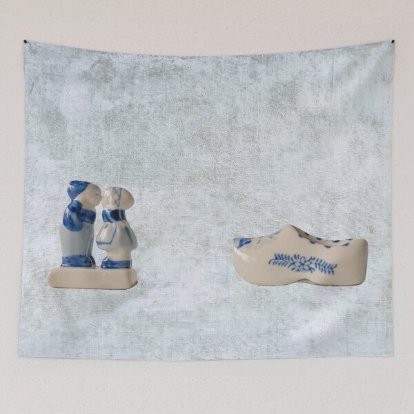 Item preview, Couple and shoe in Delft blue ceramics designed and sold by Photopat.