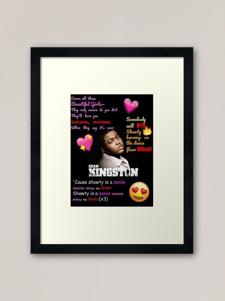 Sean Kingston Framed Art Print By Tomsbestbuddy Redbubble