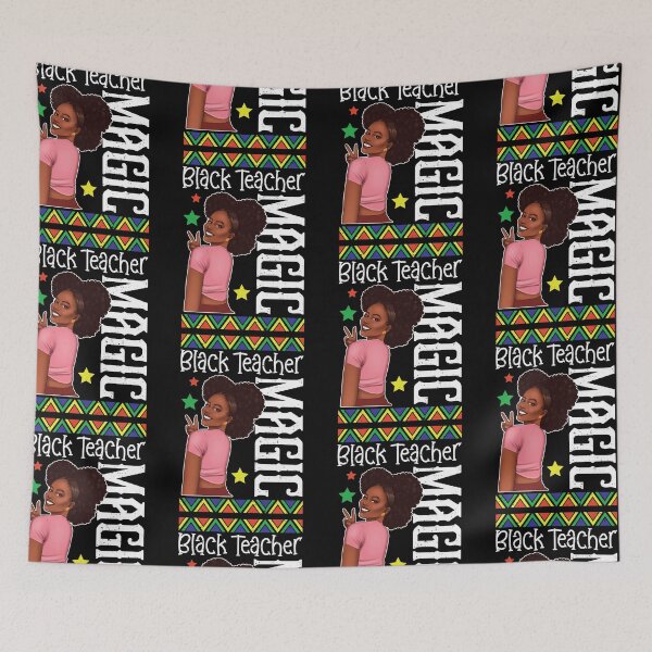 Item preview, Black Female Teacher Magic Teach Black History Month designed and sold by GravitiTees.