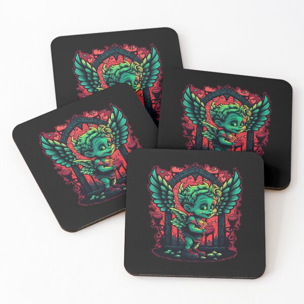 Item preview, Neon Brights Gothic Cherub Design Perfect for Valentines Day  designed and sold by Bits-X-Pieces.