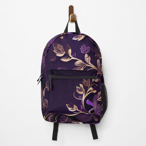 Item preview, Luxury Flowers Abstract Pattern in Gold, White, Violet, Purple designed and sold by HiArtify ❤️.