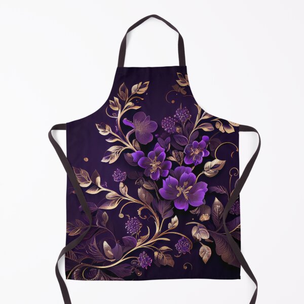 Item preview, Luxury Flowers Abstract Pattern in Gold, White, Violet, Purple designed and sold by HiArtify ❤️.