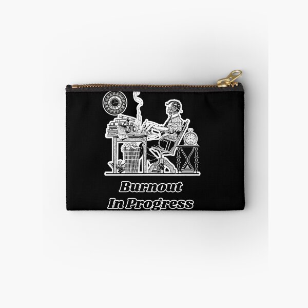 Item preview, 'Burnout In Progress' Corporate Workaholic Design - Retro Illustration Design for T-shirts, mugs, phone cases and other accessories designed and sold by Ridiculam Toga.