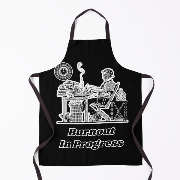 Item preview, 'Burnout In Progress' Corporate Workaholic Design - Retro Illustration Design for T-shirts, mugs, phone cases and other accessories designed and sold by Ridiculam Toga.