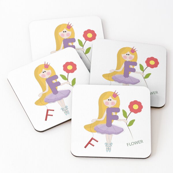 Item preview, Letter F with a flower designed and sold by SunGraphicArt.