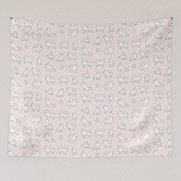 Item preview, american eskimo Dog cute small white fluffy dog illustration pack designed and sold by Yarafantasyart.