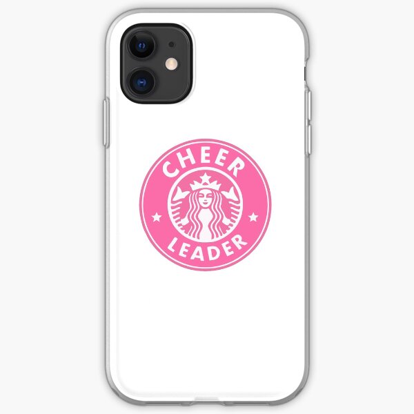 cheerleader starbucks sticker PINK iPhone Soft Case