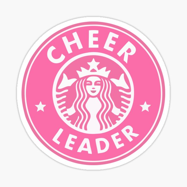 cheerleader starbucks sticker PINK Sticker