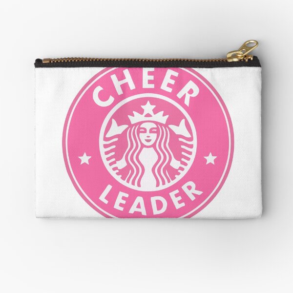 cheerleader starbucks sticker PINK Zipper Pouch