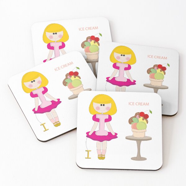 Item preview, Letter I and ice cream designed and sold by SunGraphicArt.