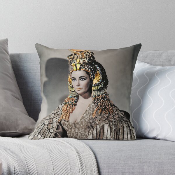 Elizabeth Taylor as Cleopatra Throw Pillow