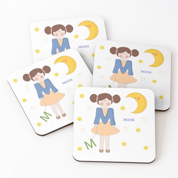 Item preview, Letter M and moon designed and sold by SunGraphicArt.