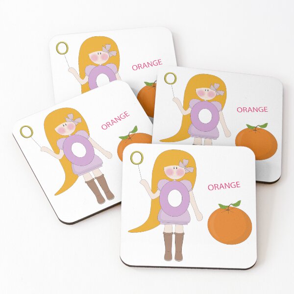 Item preview, Letter O with an orange designed and sold by SunGraphicArt.