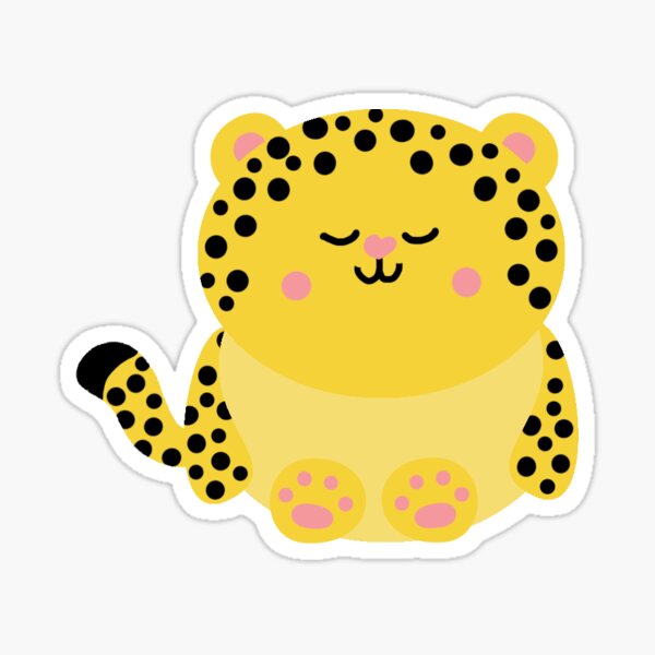 Cute Kawaii Leopard Sticker