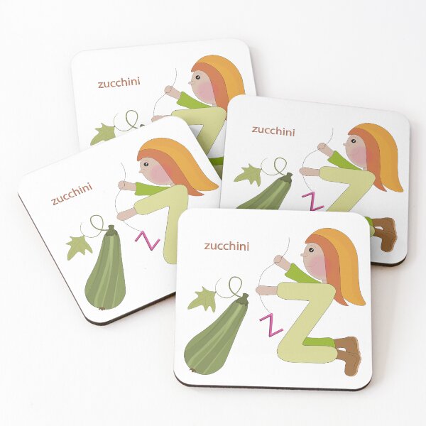 Item preview, Letter Z and zucchini designed and sold by SunGraphicArt.