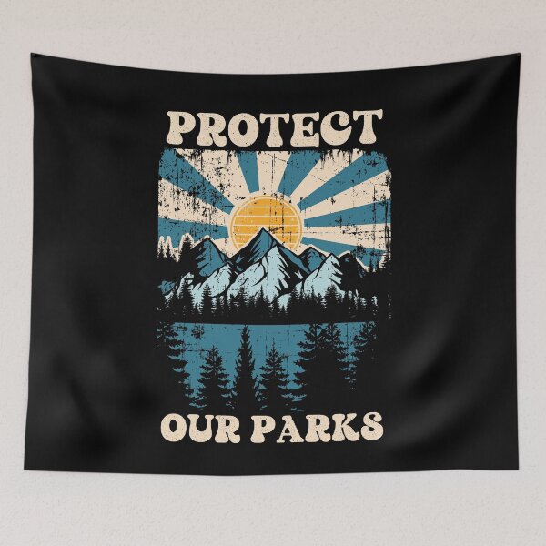 Item preview, PROTECT OUR PARKS VINTAGE DESIGN designed and sold by HomeCoquette.