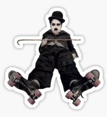 Roller Skating Chaplin Sticker
