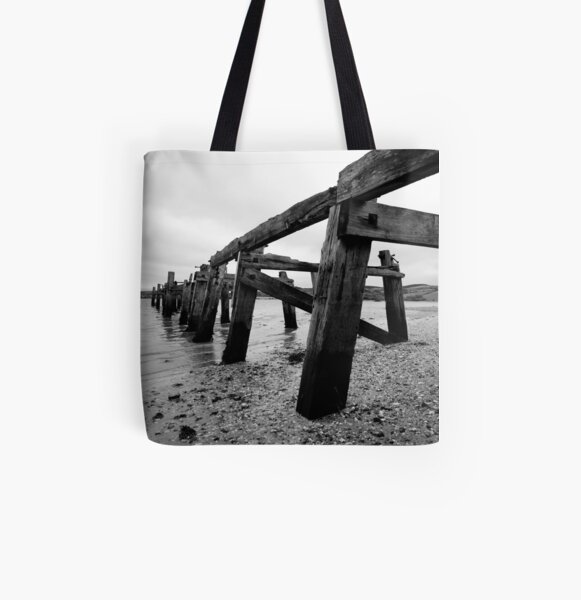 The Old Pier at Fahan All Over Print Tote Bag