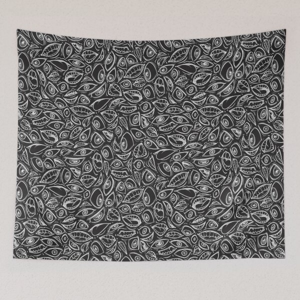 Item preview, Doodle Faces Negative Pattern designed and sold by Nuvvola.