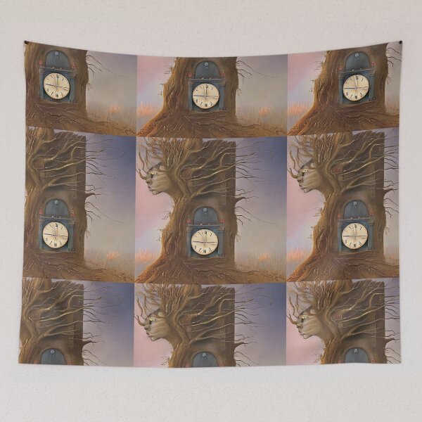 Item preview, Fantasy about tree, cat and clock designed and sold by bogfl.